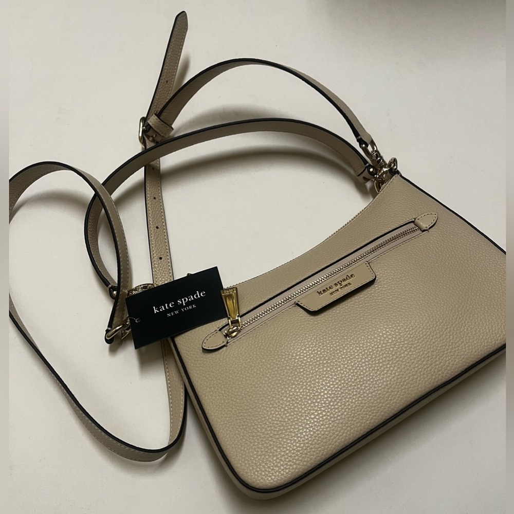 Kate Spade Shoulder/Handheld Beige Leather Bag